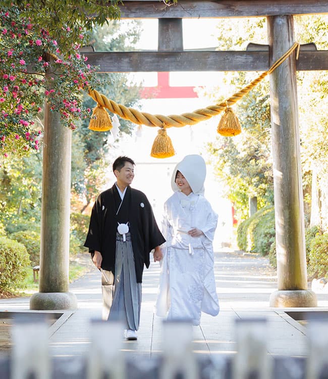 和装花嫁白無垢色打掛