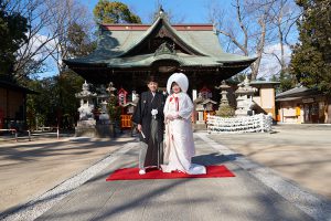 冬の神社結婚式