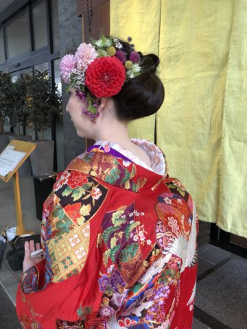 生花ヘアード Before After 和婚 神前式 群馬県神社で挙げる結婚式公式ブログ
