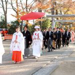 群馬県和婚神前式神社結婚式秋紅葉