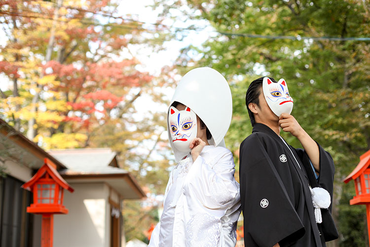 秋の神社結婚式群馬県