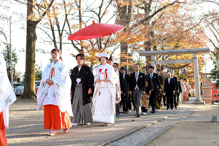 秋の神社結婚式群馬県