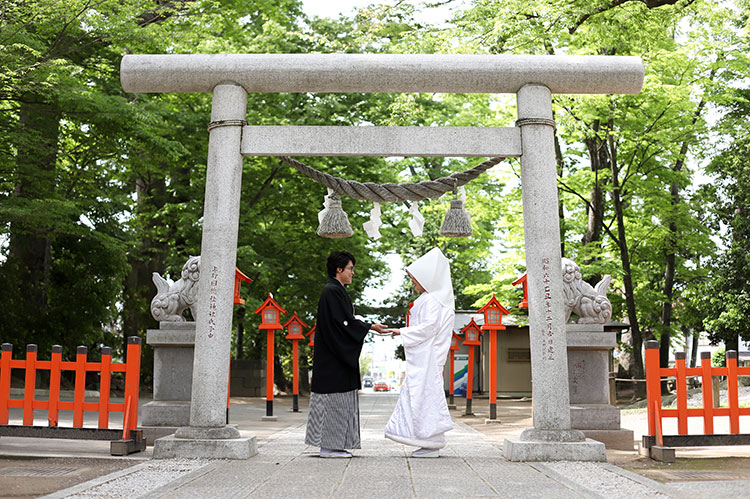 群馬県和婚神前式神社結婚式参進