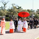 群馬県和婚神前式神社結婚式参進