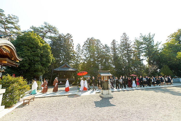 群馬県和婚神前式神社結婚式参進