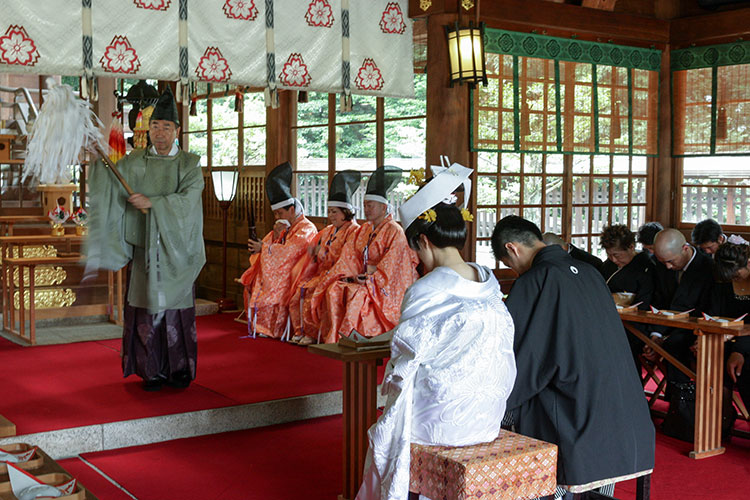 群馬県護国神社和婚神前式