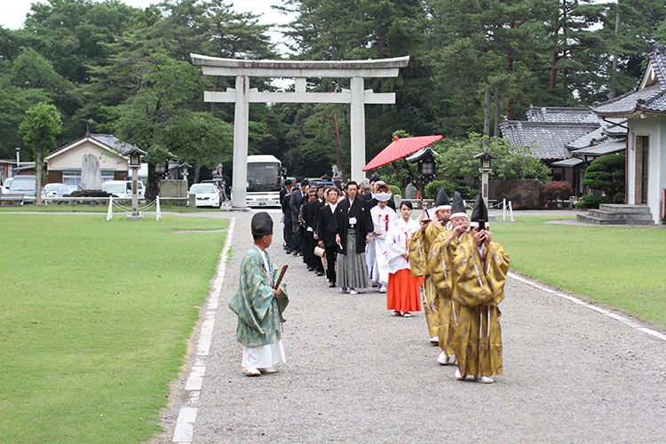 群馬県護国神社和婚神前式