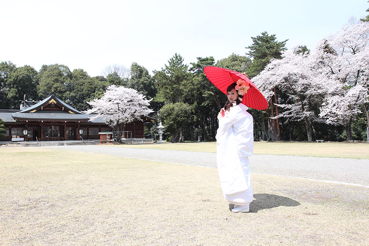 桜和婚色打掛群馬県結婚式