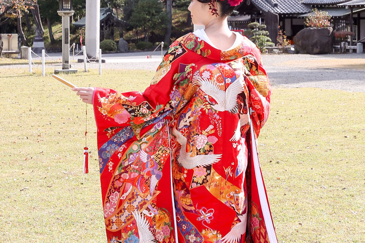 和装色打掛群馬県神社結婚式