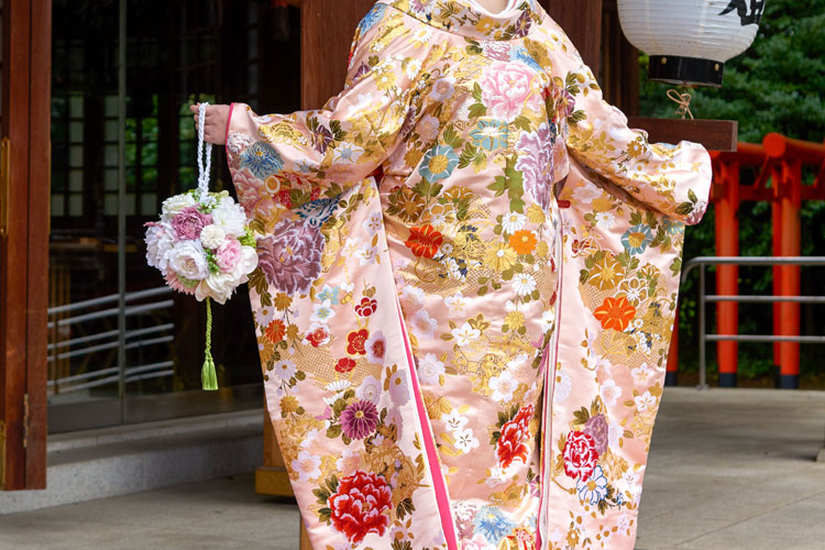 和装色打掛群馬県神社結婚式