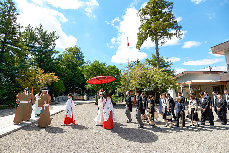 家族だけの小さい和婚結婚式