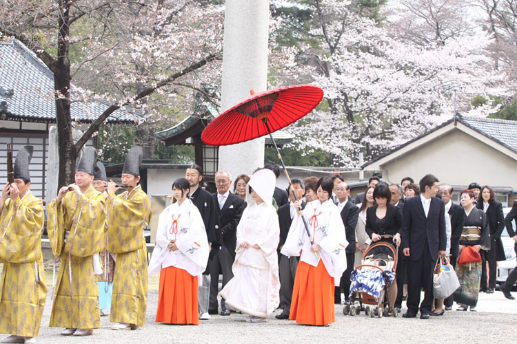 桜・花嫁結婚式群馬県和婚神前式