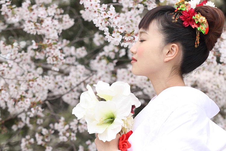 桜神社結婚式前撮り撮影