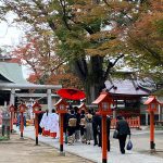 上野総社神社秋の紅葉神前式
