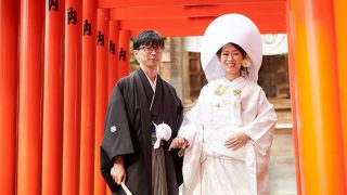 洋髪綿帽子撮影→洋髪挙式&色打掛ご会食 | 和婚・神前式・群馬県神社