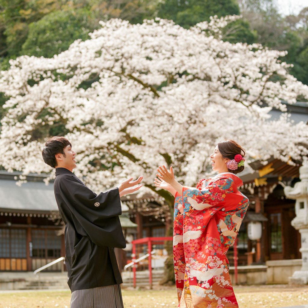 桜結婚式群馬県神社神前式