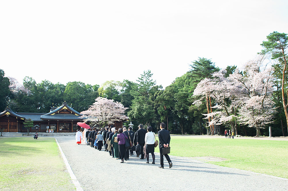 桜の時期に神社結婚式格安プラン