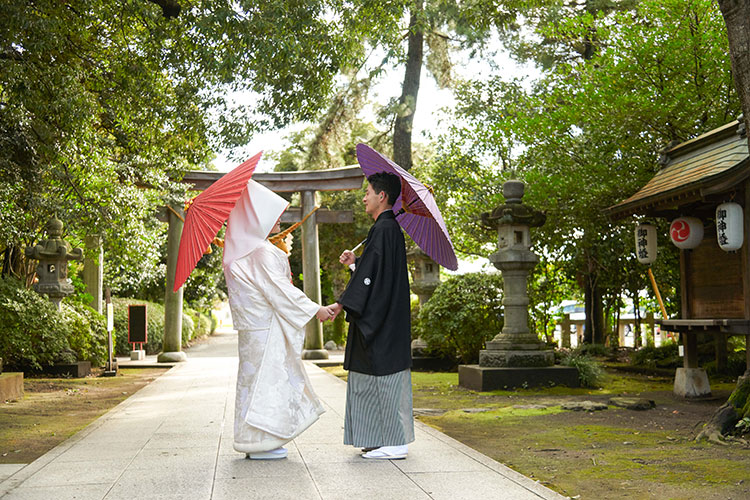 秋の神社結婚式・神前式