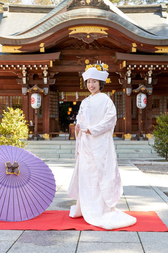 和装花嫁白無垢コーディネート