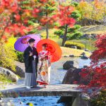 秋の紅葉神社結婚式
