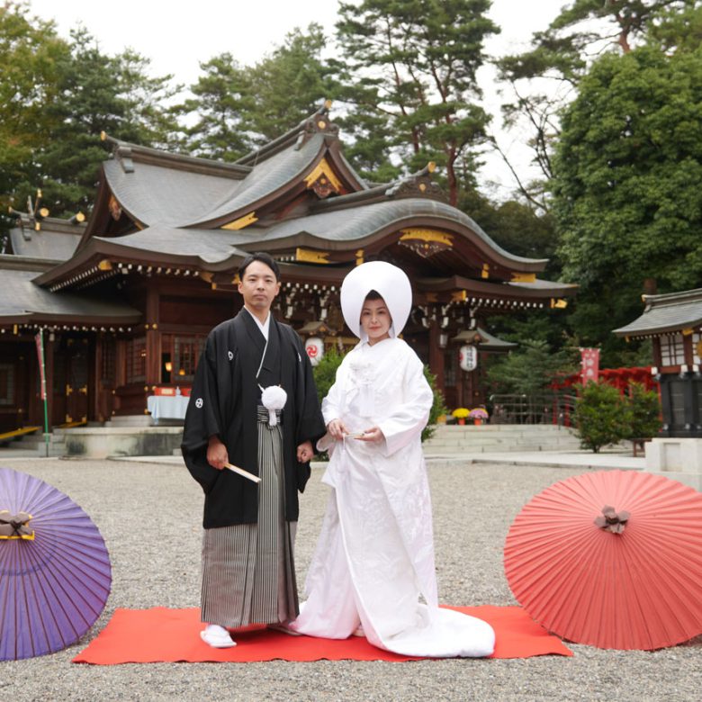 和装神前式紋付袴群馬県少人数結婚式