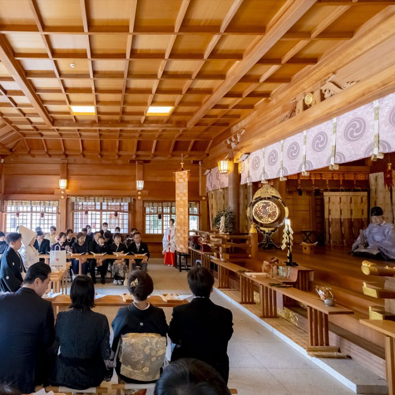 春の神社結婚式