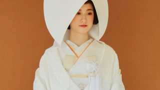 和装花嫁綿帽子・文金高島田