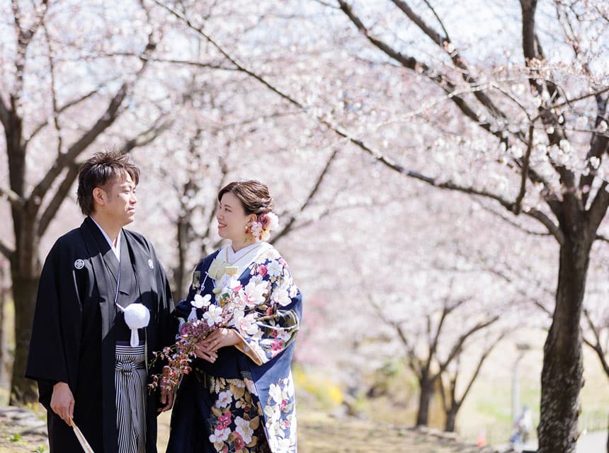 2026年春の桜神社結婚式＋臨江閣当日ロケーションフォト