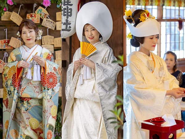 和装花嫁白無垢洋髪コーディネート