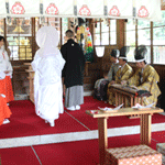 群馬県護国神社　結婚式　玉串奉奠