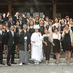 群馬県護国神社　結婚式　集合写真