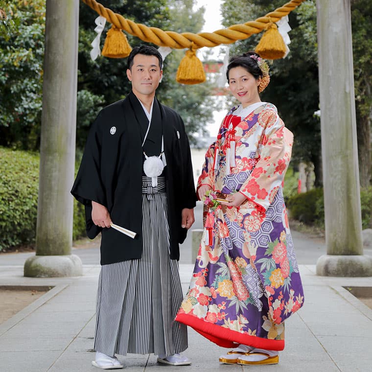 桜結婚式・色打掛当日ロケーションフォト＆進雄神社＋WABIやまどり