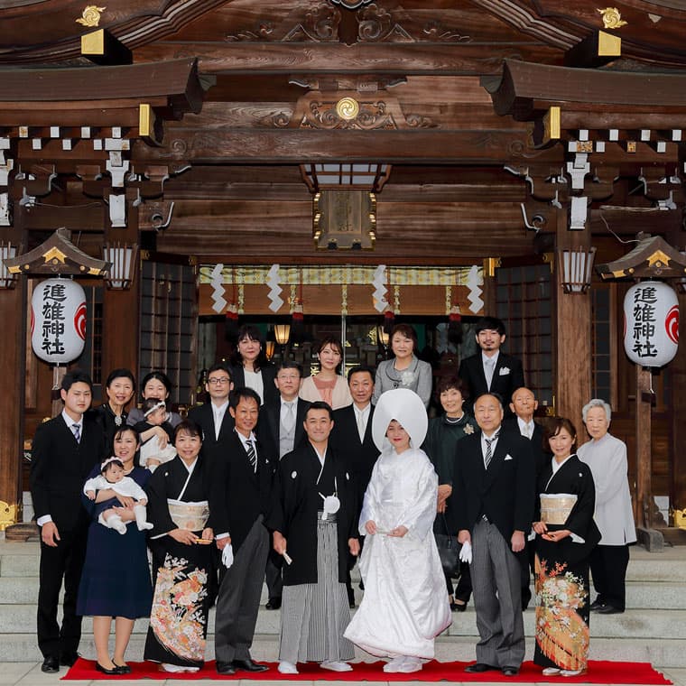 桜結婚式・色打掛当日ロケーションフォト＆進雄神社