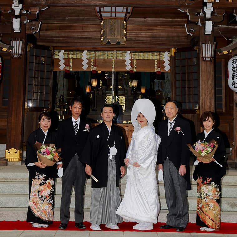 桜結婚式・色打掛当日ロケーションフォト＆進雄神社