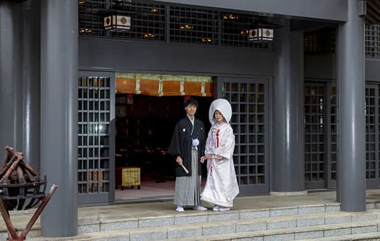 群馬県和装桜結婚式神前式