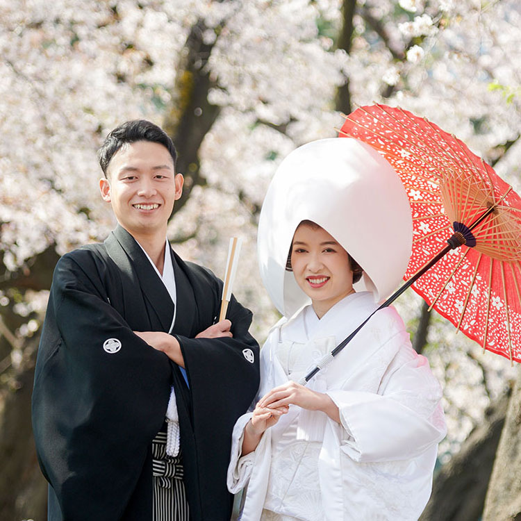 桜・花嫁・桜神前結婚式